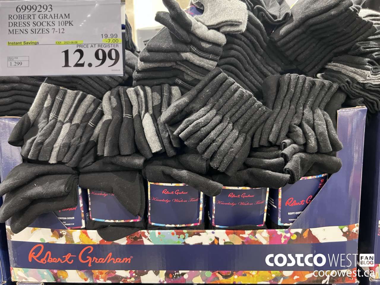 6999293 ROBERT GRAHAM DRESS SOCKS 10PK MENS SIZES 7-12 ($7.00 INSTANT SAVINGS EXPIRES ON 2025-06-08) $12.99