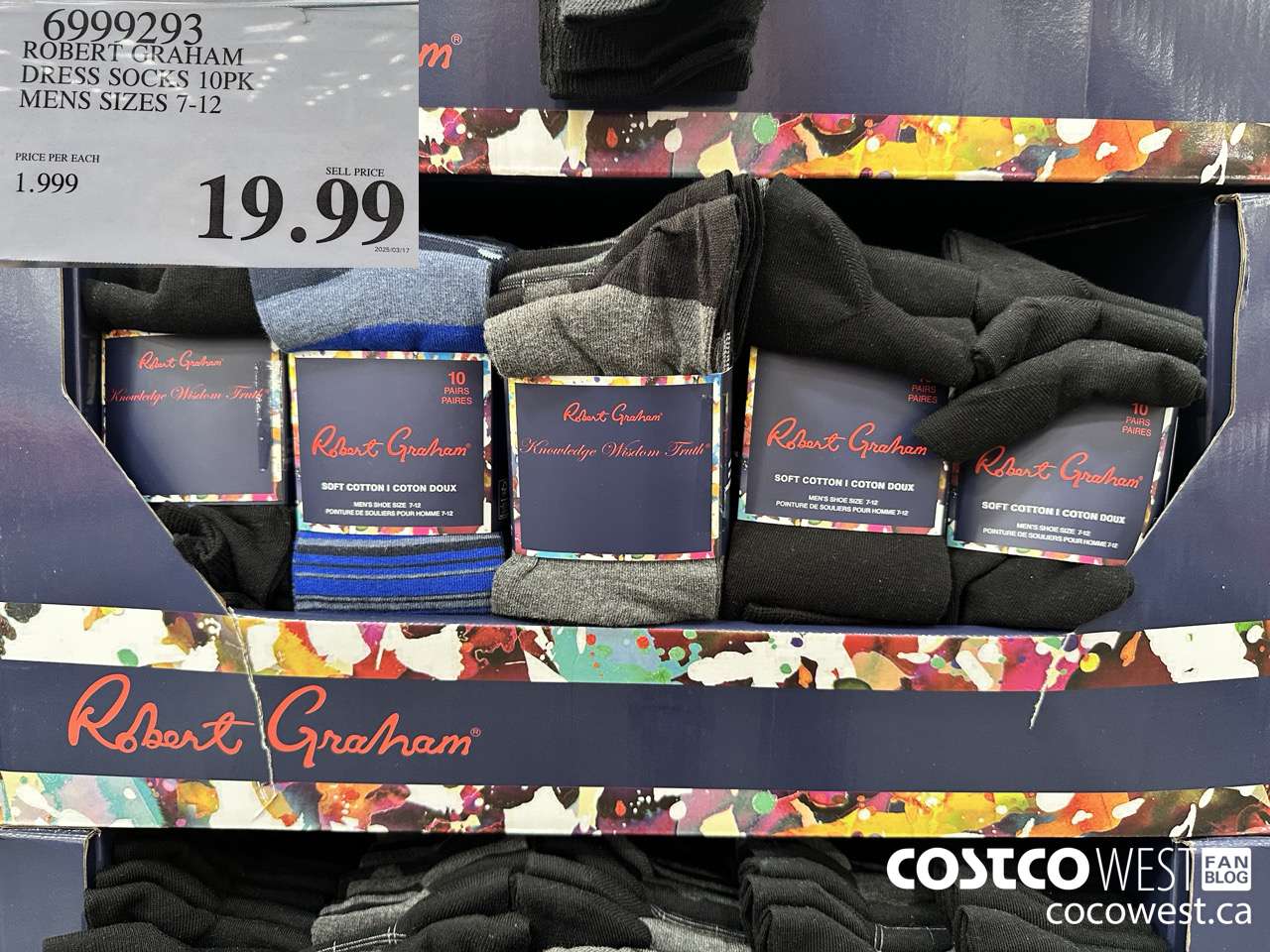 6999293 ROBERT GRATIAM DRESS SOCKS 10PK MENS SIZES 7-12 $19.99