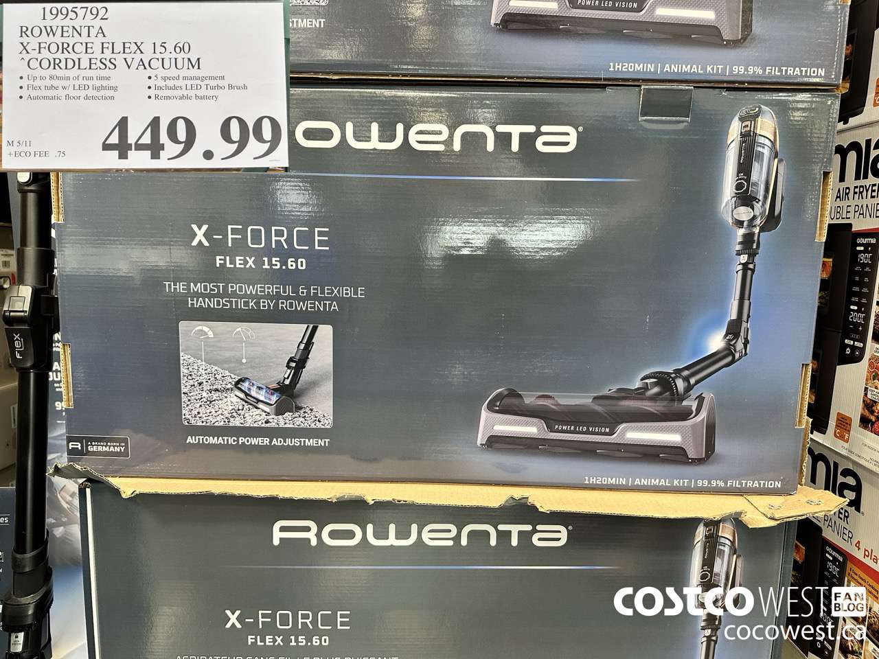 1995792 ROWENTA X-FORCE FLEX 15.60 CORDLESS VACUUM $449.99