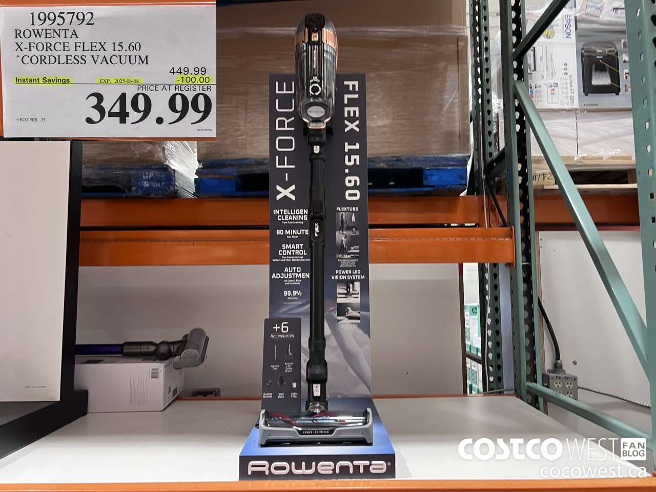 1995792 ROWENTA X-FORCE FLEX 15.60 CORDLESS VACUUM ($100.00 INSTANT SAVINGS EXPIRES ON 2025-06-08) $349.99