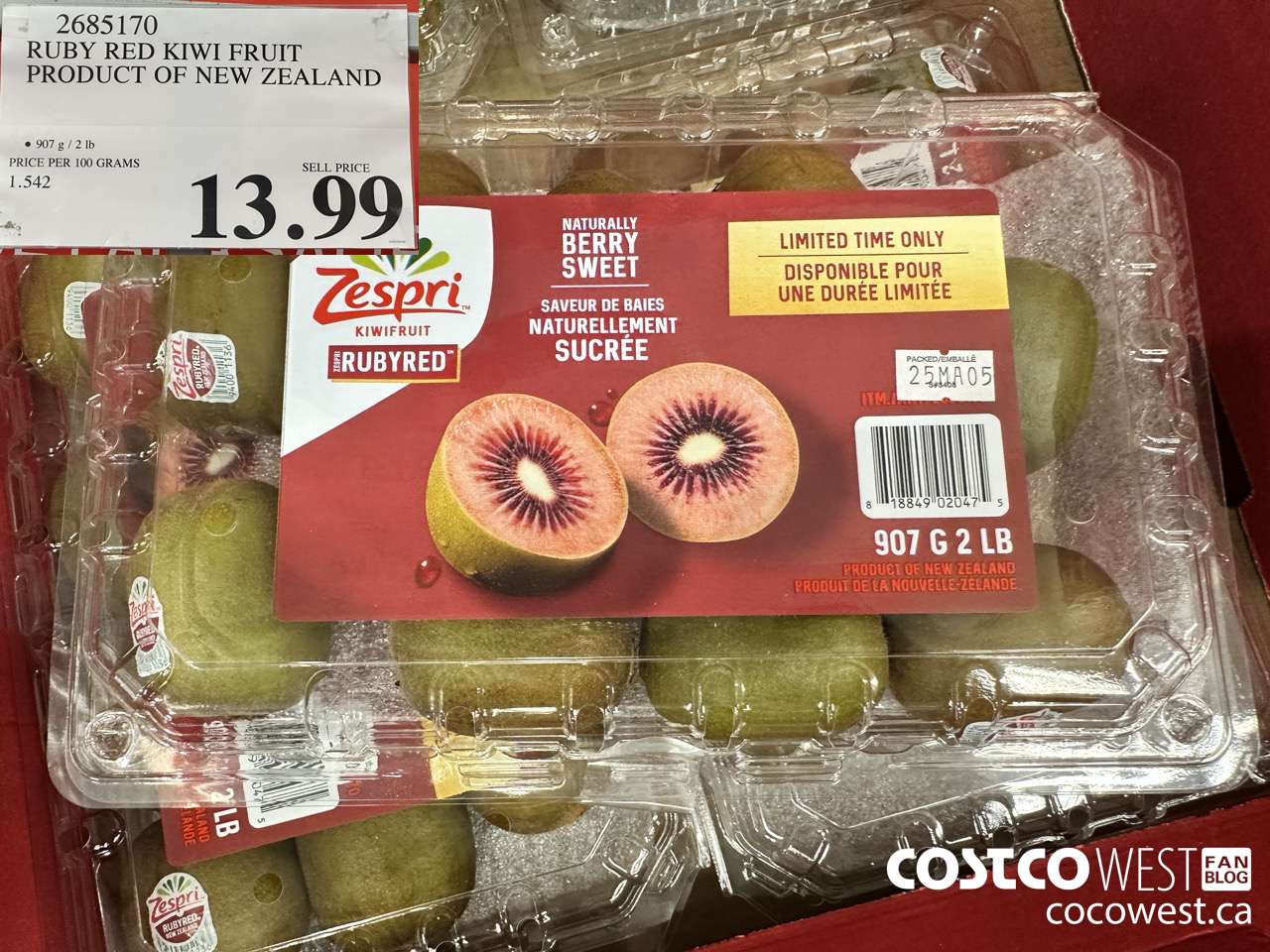 2685170 RUBY RED KIWI FRUIT PRODUCT OF NEW ZEALAND $13.99