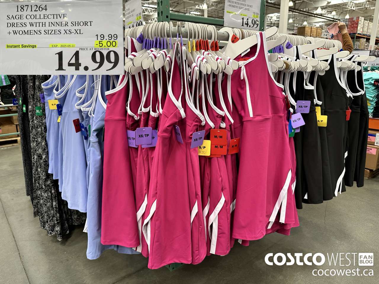 1871264 SAGE COLLECTIVE DRESS WITH INNER SHORT WOMENS SIZES XS-XL ($5.00 INSTANT SAVINGS EXPIRES ON 2025-05-11) $14.99