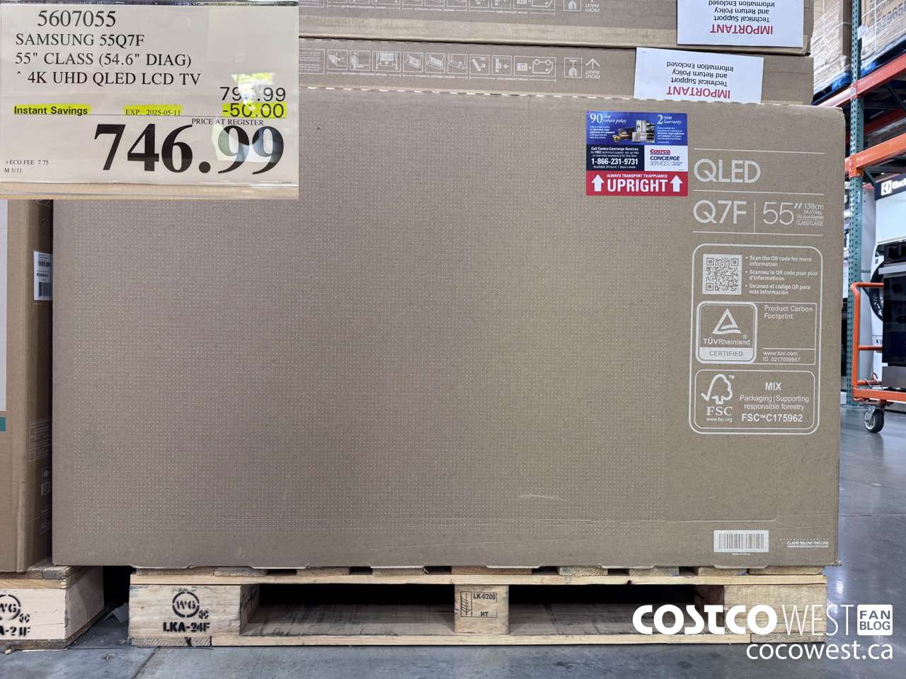 5607055 SAMSUNG 55Q7F 55