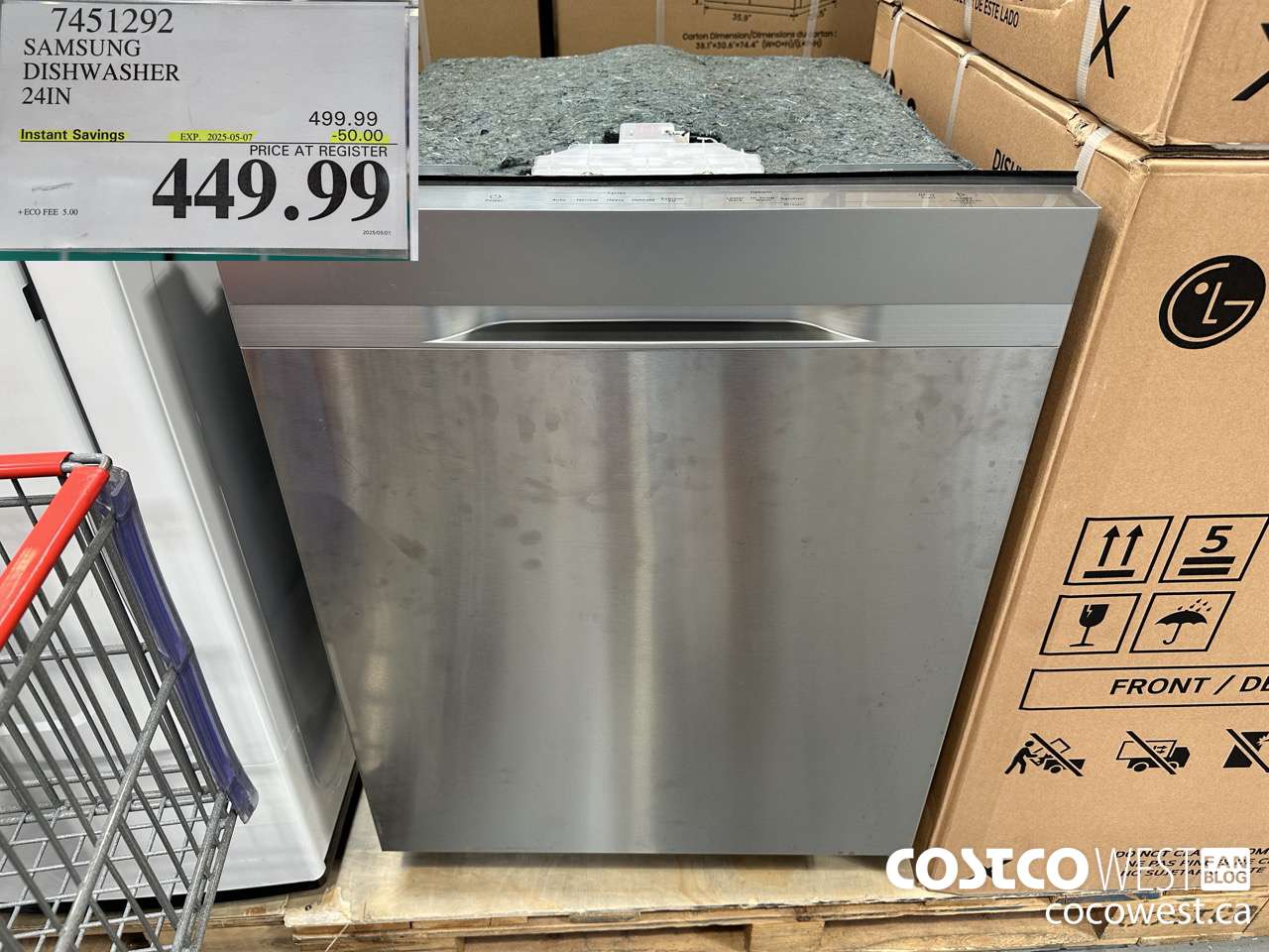 7451292 SAMSUNG DISHWASHER 24IN  ($50.00 INSTANT SAVINGS EXPIRES ON 2025-05-07) $449.99