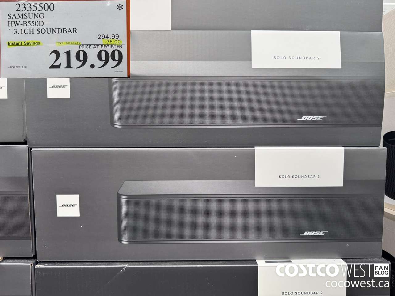 2335500 SAMSUNG HW-B550D SOUNDBAR 3.1CH ($75.00 INSTANT SAVINGS EXPIRES ON 2025-05-15) $219.99