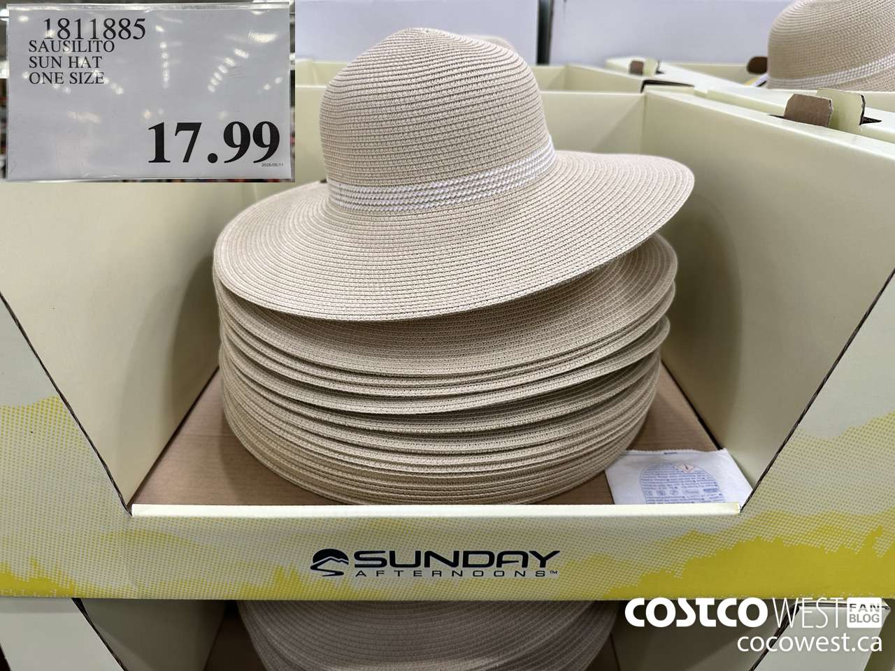 1811885 SAUSILITO SUN HAT ONE SIZE $17.99
