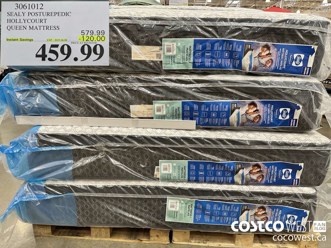 3061012 SEALY POSTUREPEDIC HOLLYCOURT QUEEN MATTRESS ($120.00 INSTANT SAVINGS EXPIRES ON 2025-06-08) $459.99