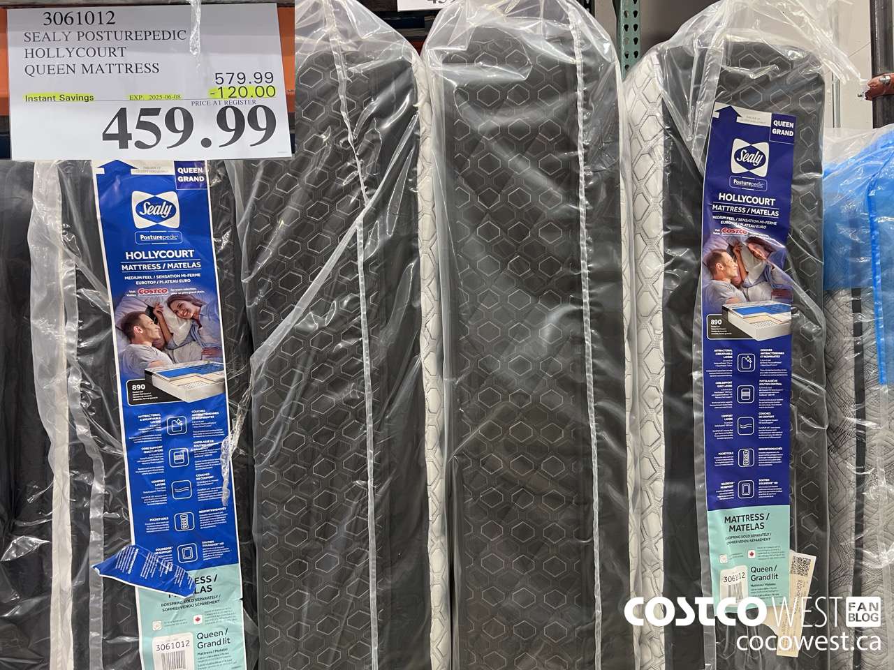 3061012 SEALY POSTUREPEDIC HOLLYCOURT QUEEN MATTRESS ($120.00 INSTANT SAVINGS EXPIRES ON 2025-06-08) $459.99