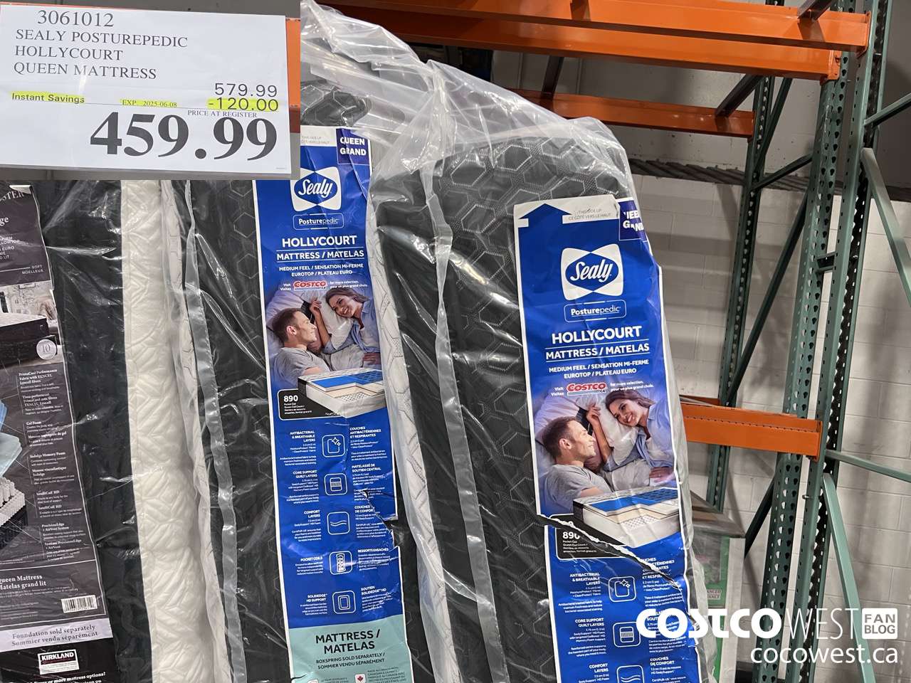 3061012 SEALY POSTUREPEDIC HOLLYCOURT QUEEN MATTRESS ($120.00 INSTANT SAVINGS EXPIRES ON 2025-06-08) $459.99