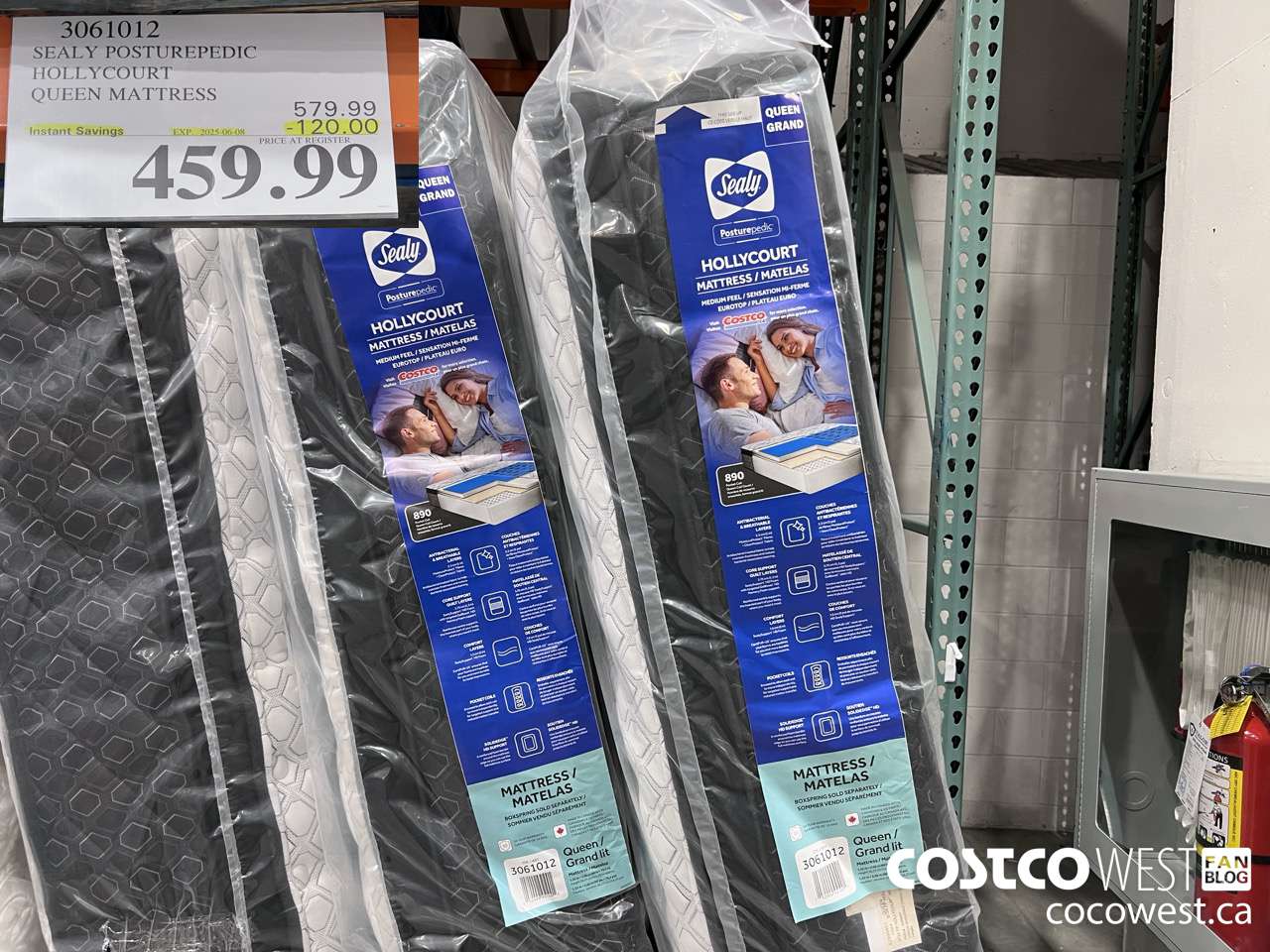 3061012 SEALY POSTUREPEDIC HOLLYCOURT QUEEN MATTRESS ($120.00 INSTANT SAVINGS EXPIRES ON 2025-06-08) $459.99