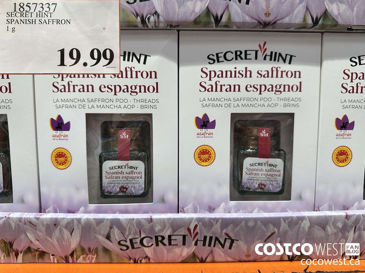 1857337 SECRET HINT SPANISH SAFFRON 1G $19.99