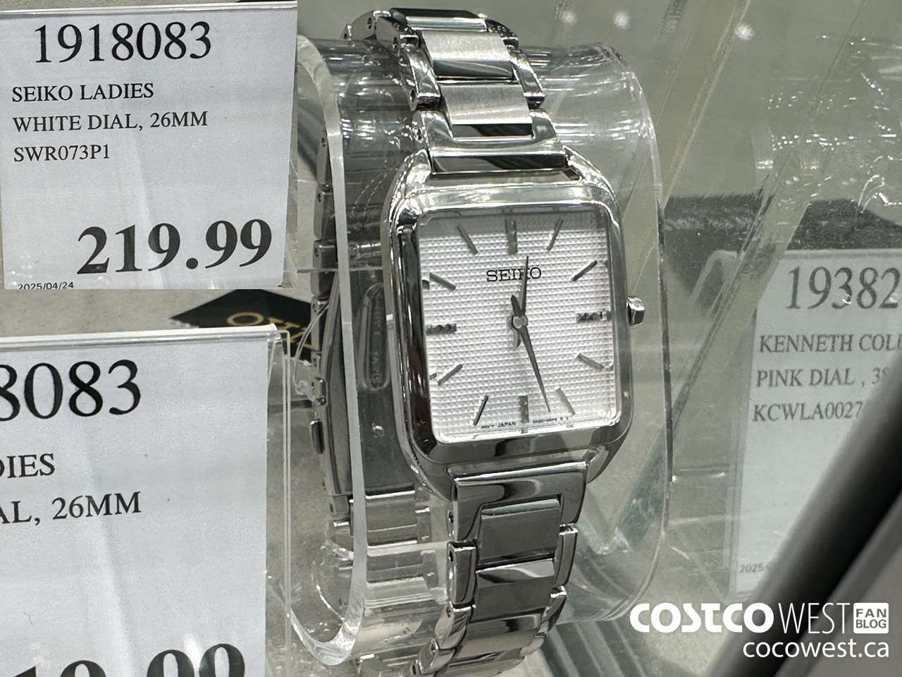 1918083 SEIKO LADIES WHITE DIAL, 26MM SWR073P1 $219.99