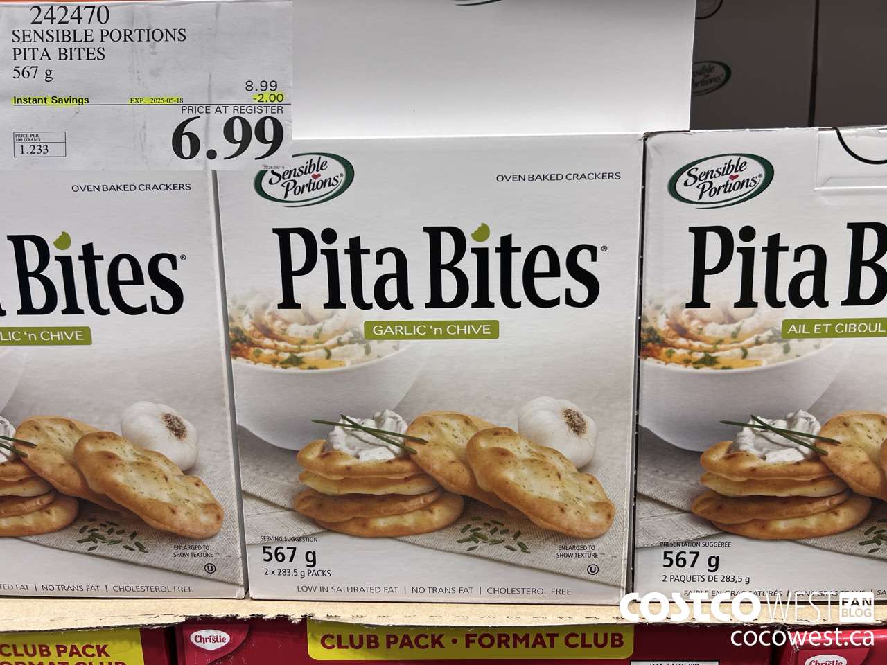 242470 SENSIBLE PORTIONS PITA BITES 567 G ($2.00 INSTANT SAVINGS EXPIRES ON 2025-05-18) $6.99