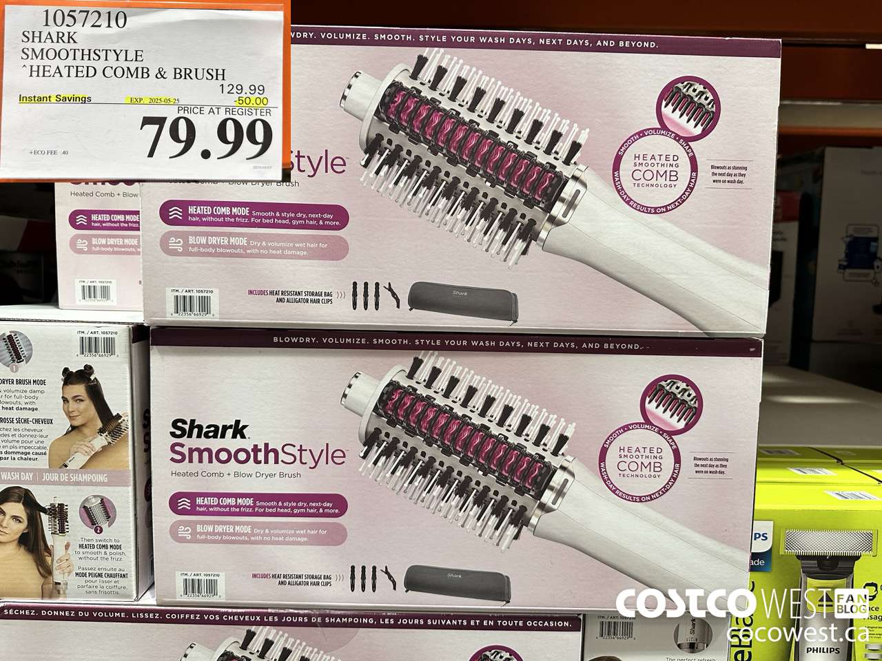 1057210 SHARK SMOOTHSTYLE HEATED COMB & BRUSH ($50.00 INSTANT SAVINGS EXPIRES ON 2025-05-25) $79.99