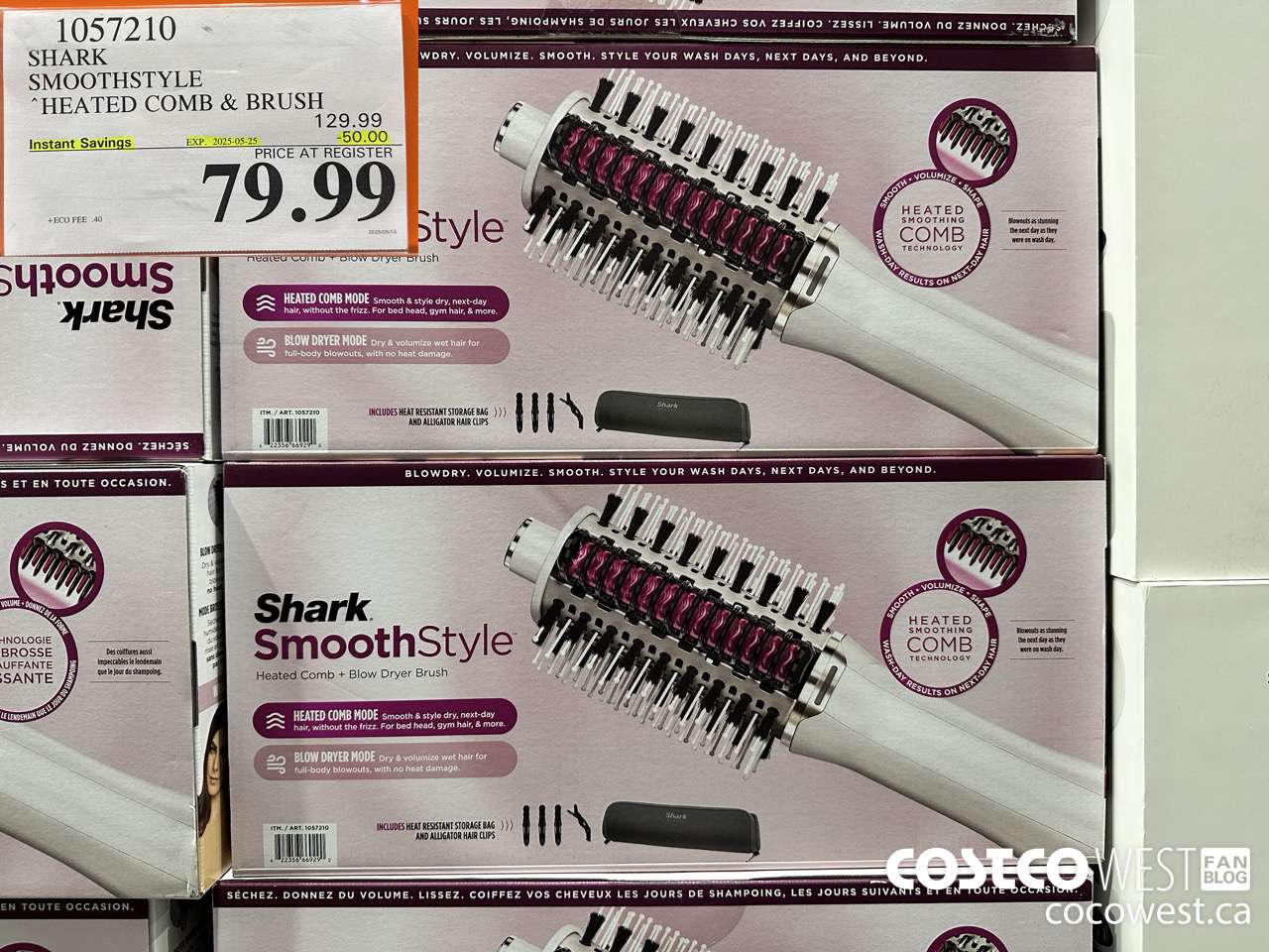 1057210 SHARK SMOOTHSTYLE HEATED COMB & BRUSH ($50.00 INSTANT SAVINGS EXPIRES ON 2025-05-25) $79.99
