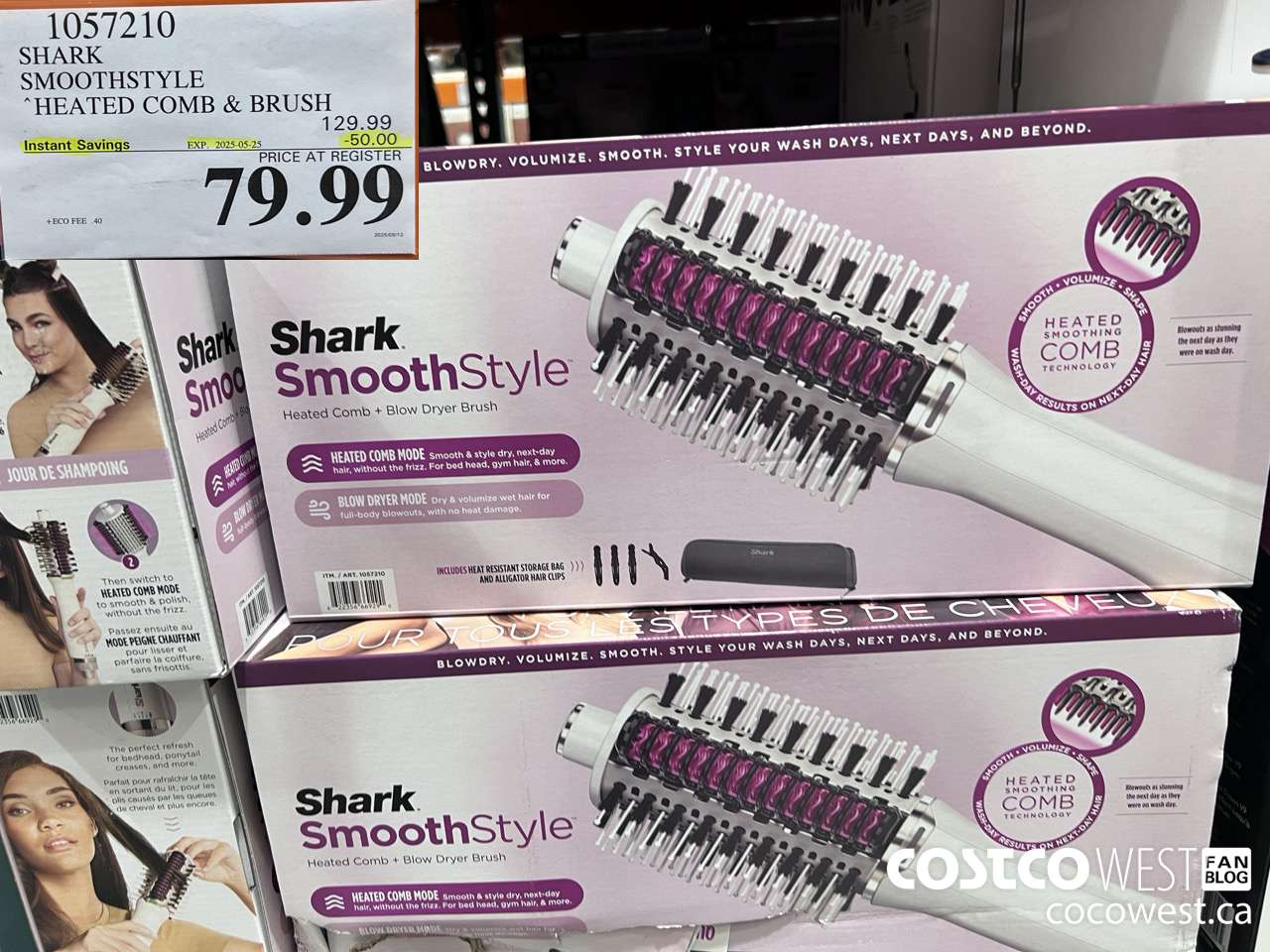 1057210 SHARK SMOOTHSTYLE HEATED COMB & BRUSH ($50.00 INSTANT SAVINGS EXPIRES ON 2025-05-25) $79.99