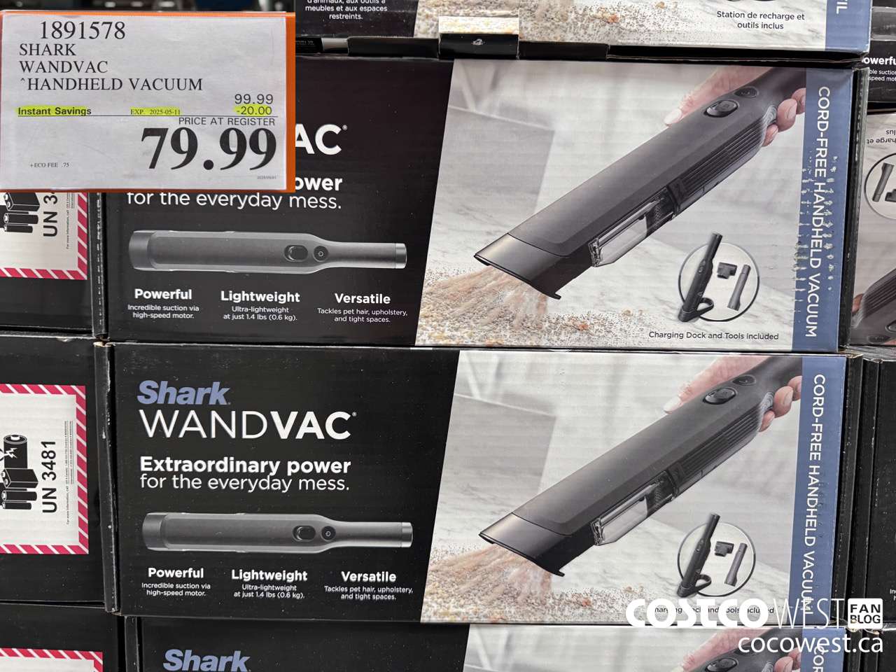 1891578 SHARK WANDVAC HANDHELD VACUUM ($20.00 INSTANT SAVINGS EXPIRES ON 2025-05-11) $79.99