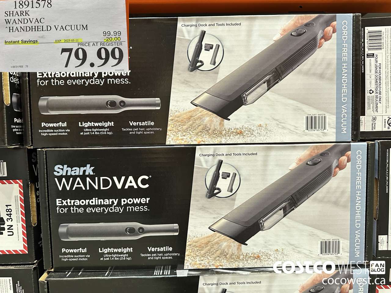 1891578 SHARK WANDVAC HANDHELD VACUUM ($20.00 INSTANT SAVINGS EXPIRES ON 2025-05-11) $79.99