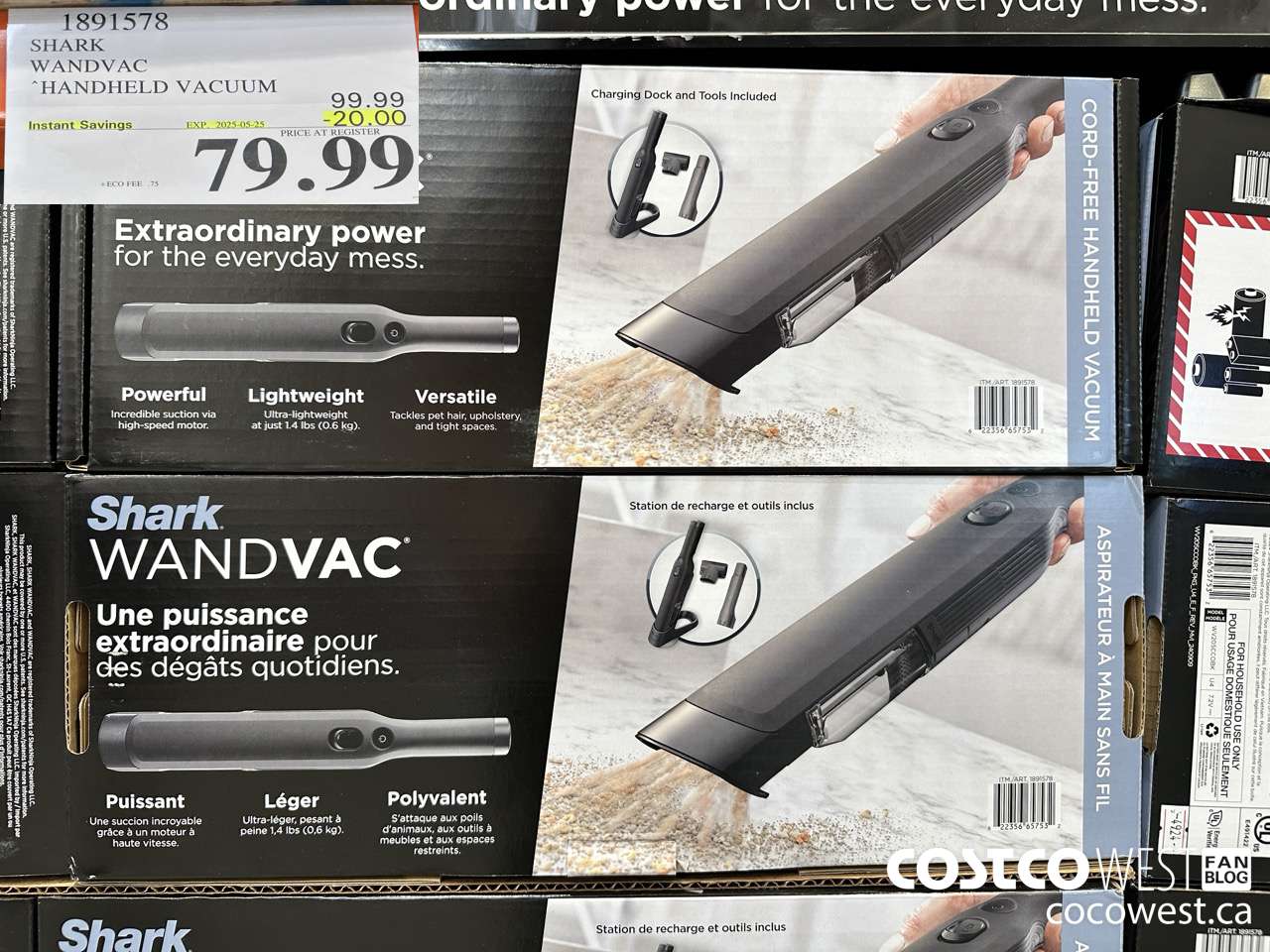 1891578 SHARK WANDVAC HANDHELD VACUUM ($20.00 INSTANT SAVINGS EXPIRES ON 2025-05-25) $79.99