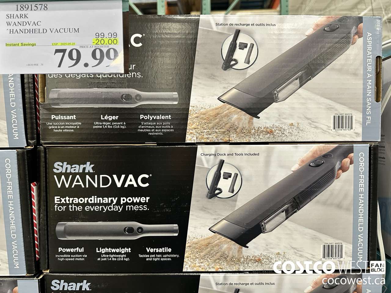1891578 SHARK WANDVAC HANDHELD VACUUM ($20.00 INSTANT SAVINGS EXPIRES ON 2025-05-25) $79.99