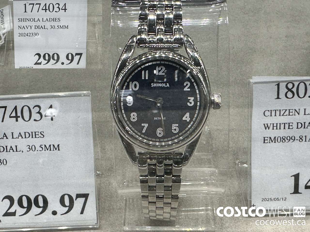 1774034 SHINOLA LADIES NAVY DIAL 30.5 MM 20242330 $299.97