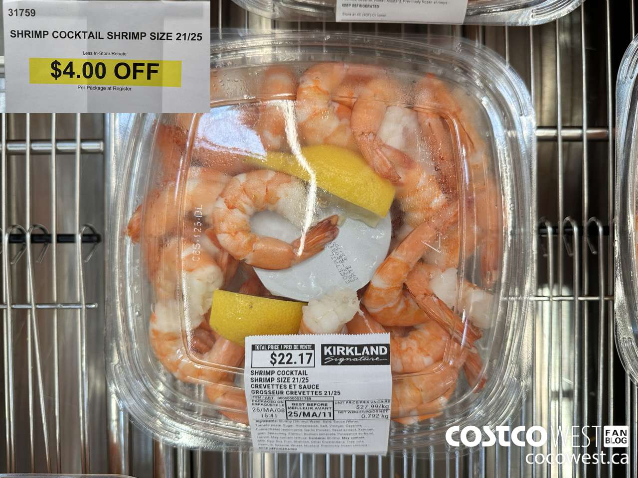 31759 SHRIMP COCKTAIL ($4.00 INSTANT SAVINGS)