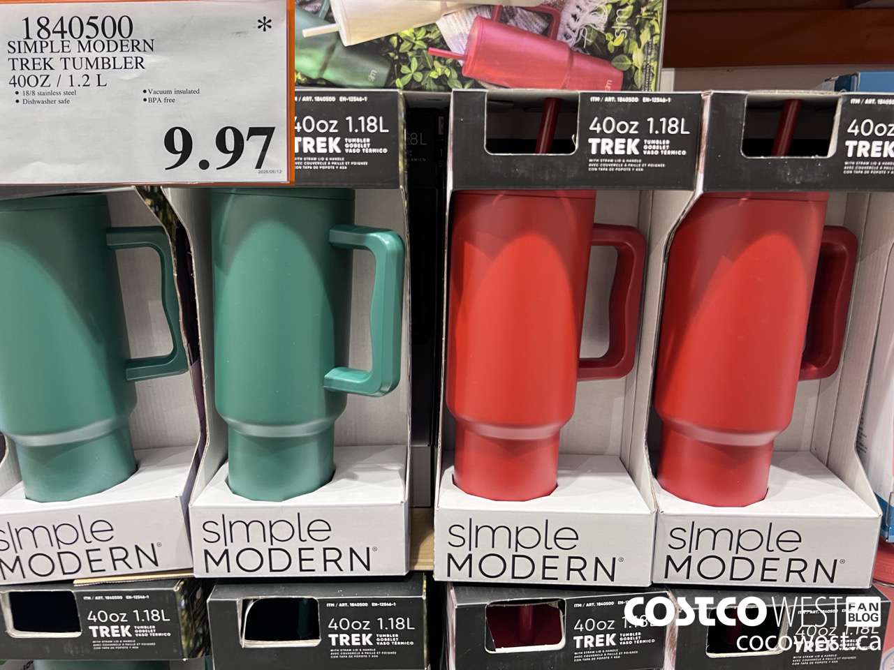 1840500 SIMPLE MODERN TREK TUMBLER 40OZ/1.2L $9.97