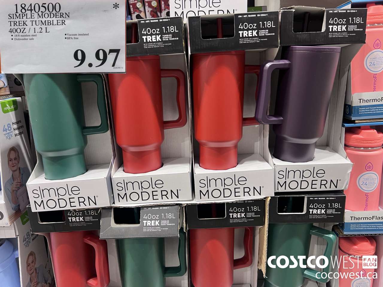 1840500 SIMPLE MODERN TREK TUMBLER 40OZ/1.2L $9.97