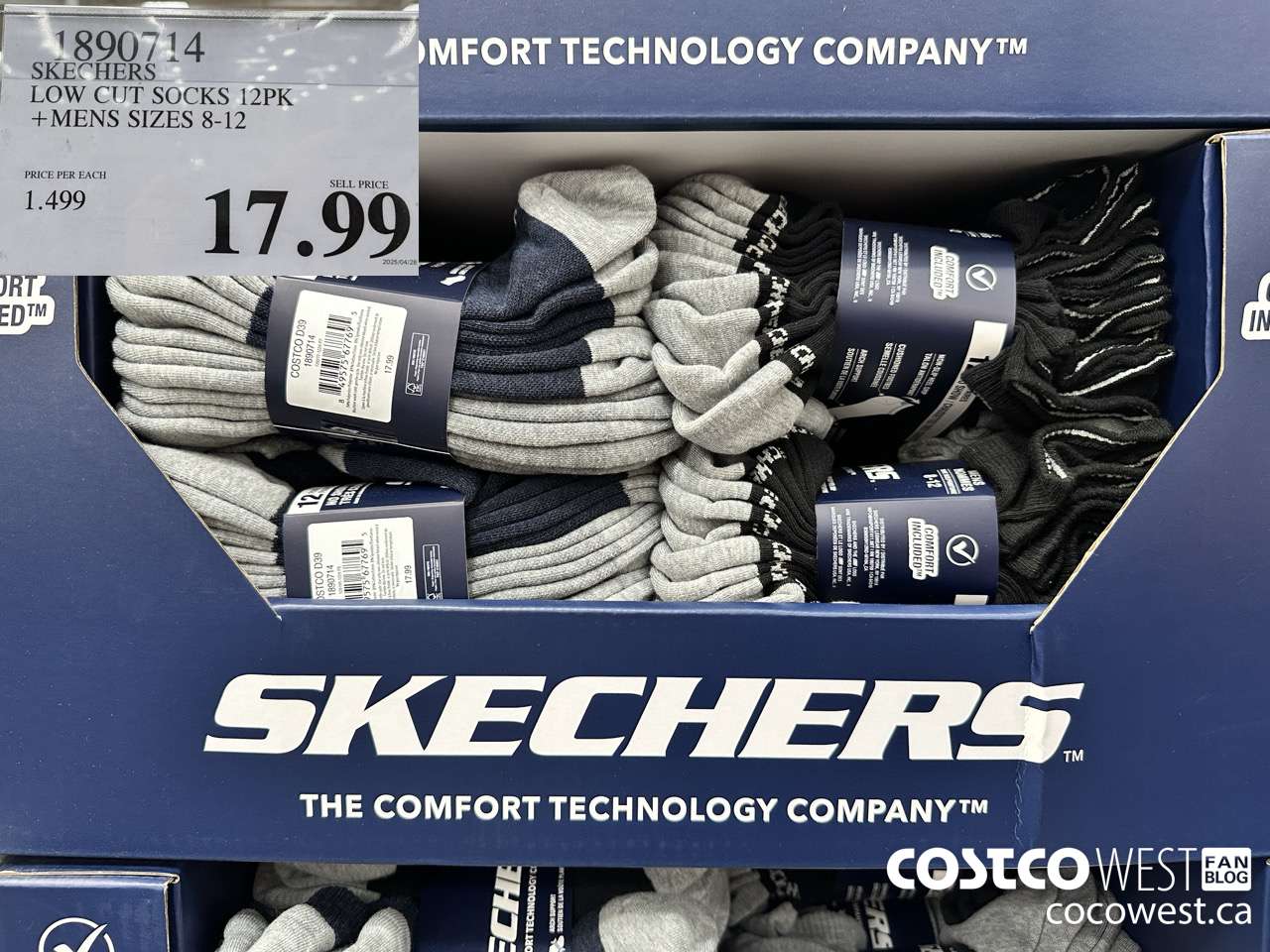 1890714 SKECHERS LOW CUT SOCKS 12PK MENS SIZES 8-12 $17.99