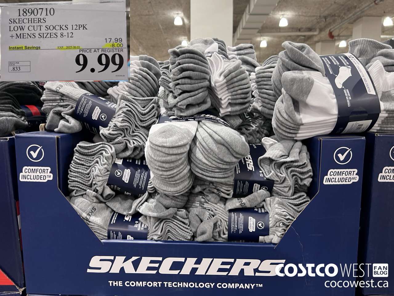 1890710 SKECHERS LOW CUT SOCKS 12PK MENS SIZES 8-12 ($8.00 INSTANT SAVINGS EXPIRES ON 2025-06-01) $9.99