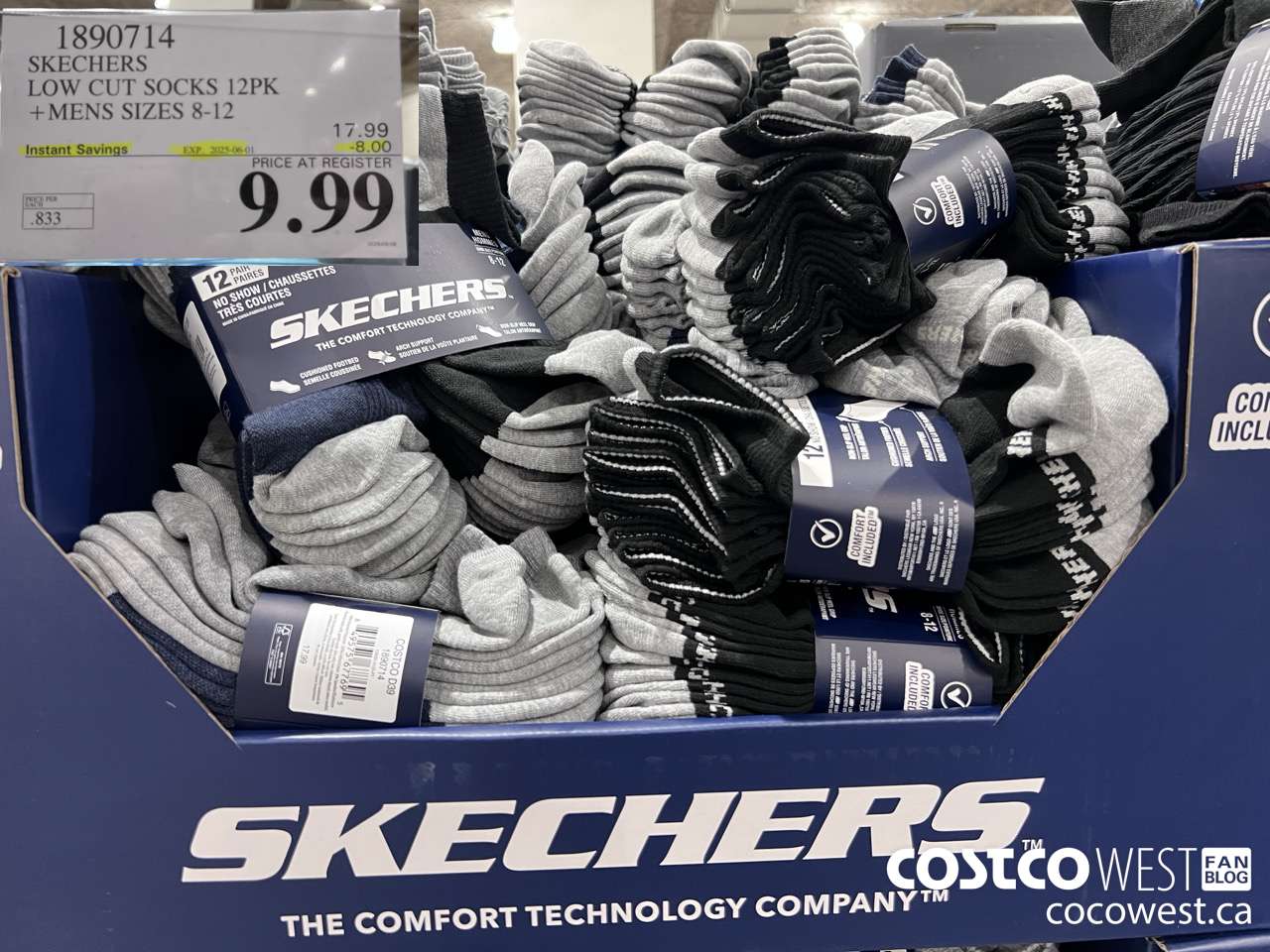 1890714 SKECHERS LOW CUT SOCKS 12PK MENS SIZES 8-12 ($8.00 INSTANT SAVINGS EXPIRES ON 2025-06-01) $9.99