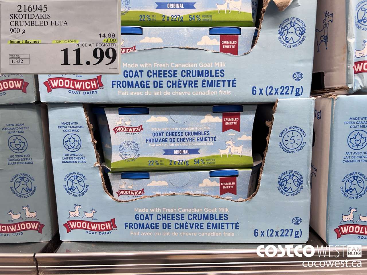 216945 SKOTIDAKIS CRUMBLED FETA 900 g ($3.00 INSTANT SAVINGS EXPIRES ON 2025-06-01) $11.99