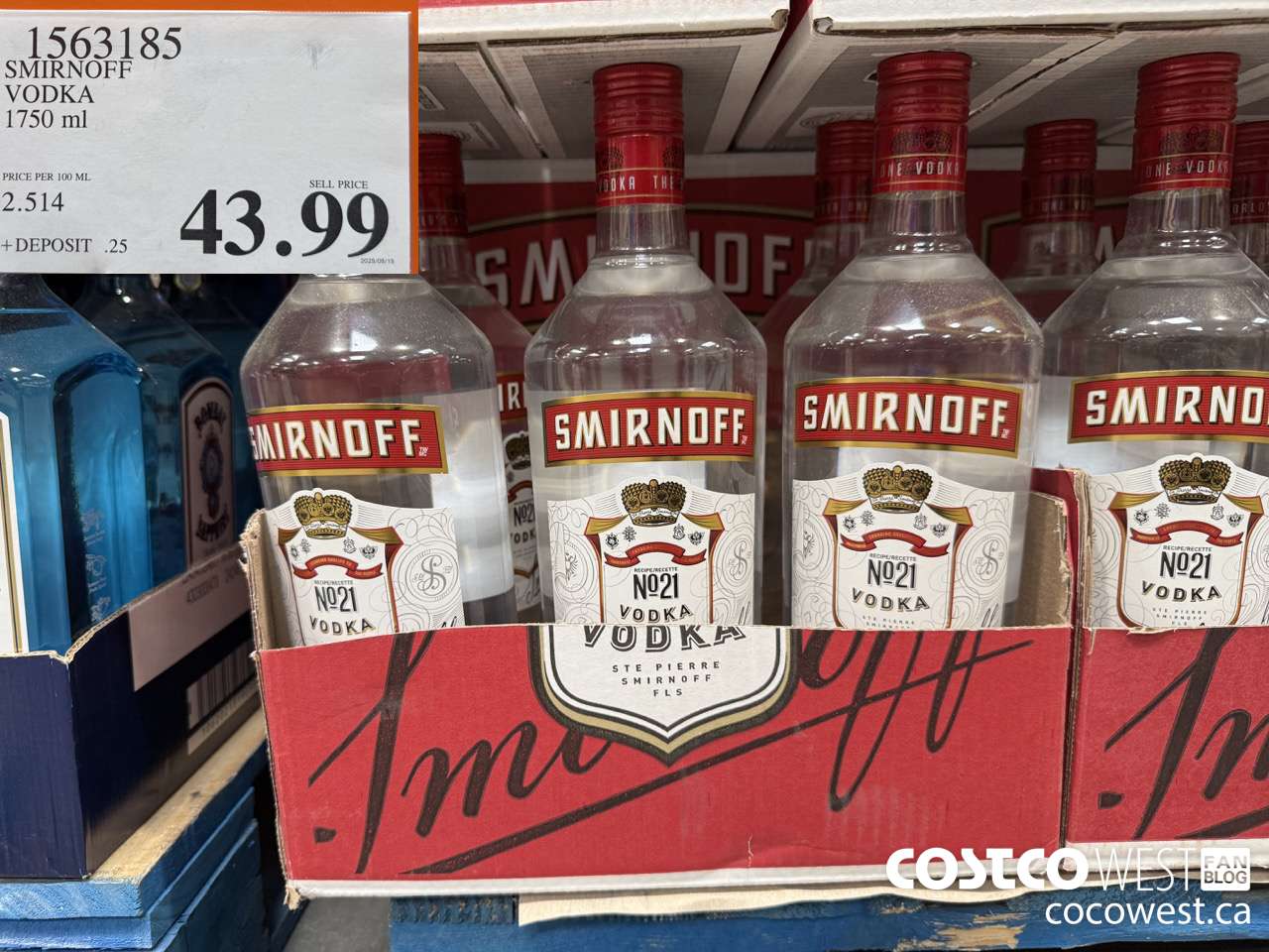 1563185 SMIRNOFF VODKA 1750 ML $43.99