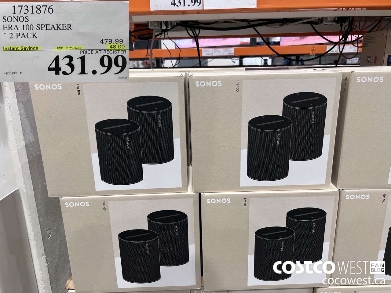 1731876 SONOS ERA 100 SPEAKER 2 PACK ($48.00 INSTANT SAVINGS EXPIRES ON 2025-06-15) $431.99