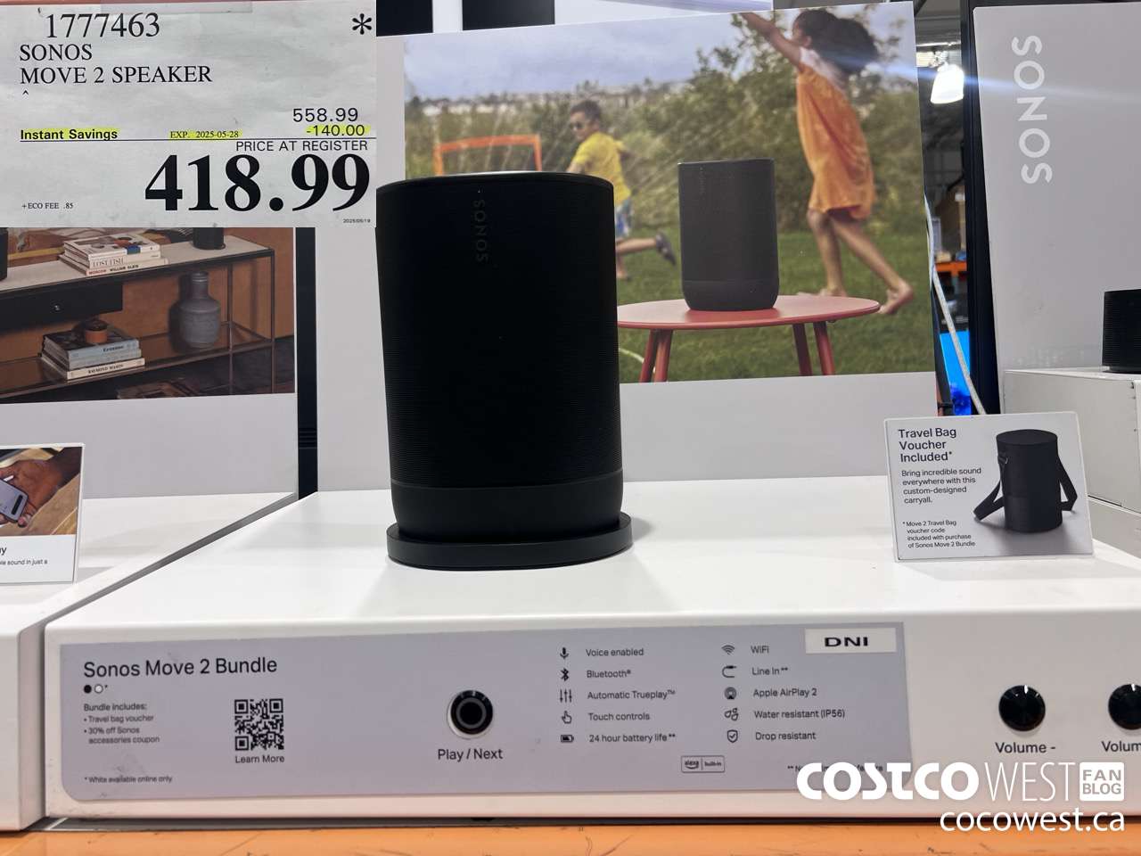 1777463 SONOS MOVE 2 SPEAKER ($140.00 INSTANT SAVINGS EXPIRES ON 2025-05-28) $418.99