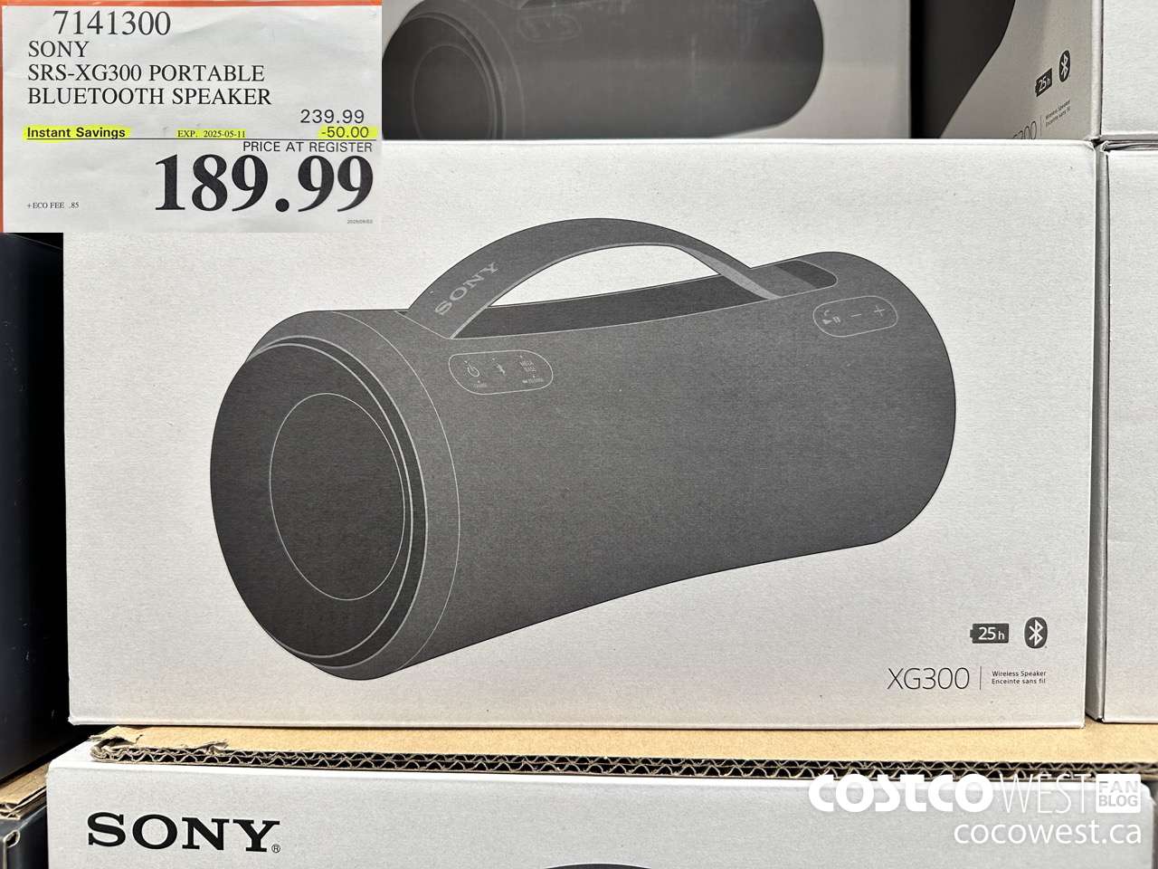 7141300 SONY SRS-XG300 PORTABLE BLUETOOTH SPEAKER ($50.00 INSTANT SAVINGS EXPIRES ON 2025-05-11) $189.99