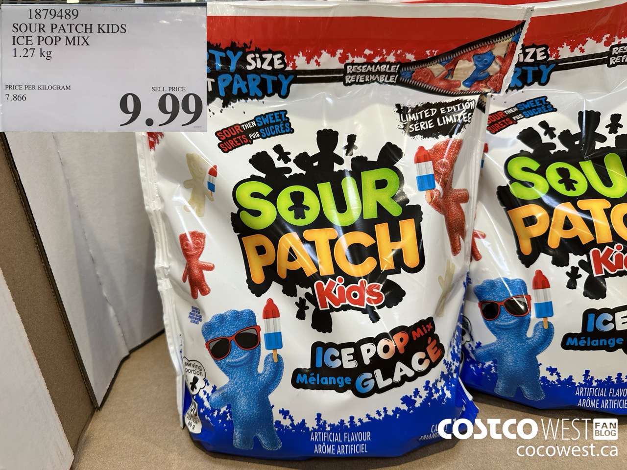 1879489 SOUR PATCH KIDS ICE POP MIX 1.27KG $9.99