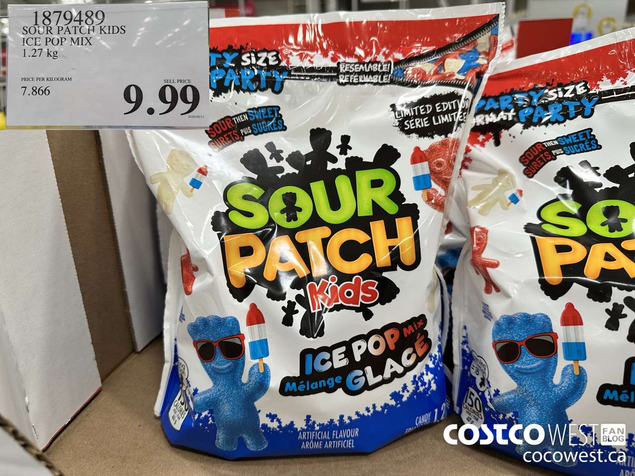 1879489 SOUR PATCH KIDS ICE POP MIX 1.27KG $9.99