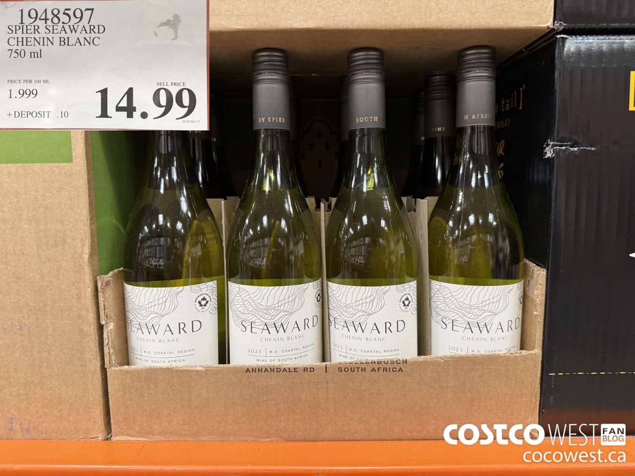 1948597 SPIER SEAWARD CHENIN BLANC 750ML $14.99