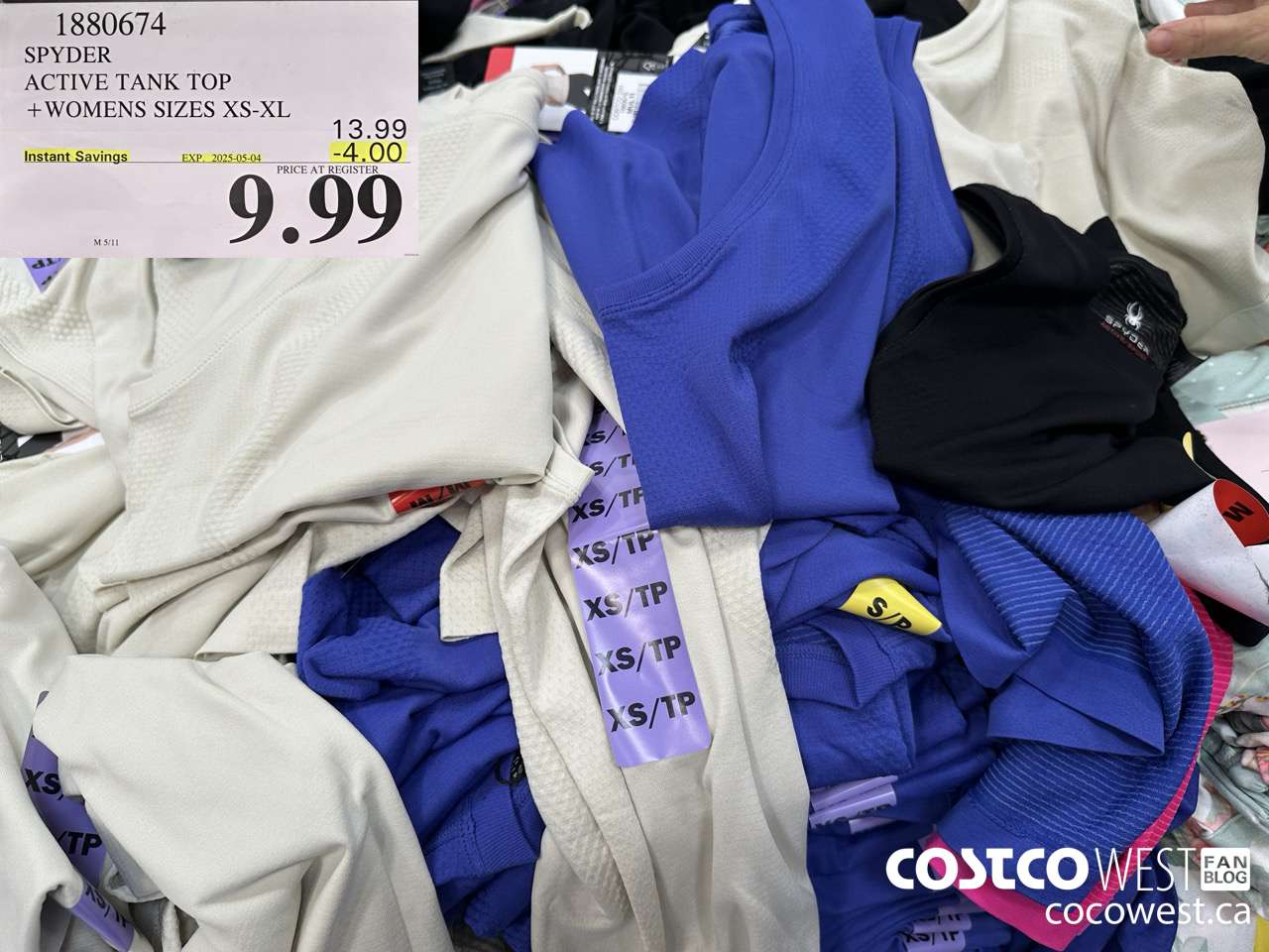 1880674 SPYDER ACTIVE TANK TOP WOMENS SIZES XS-XL ($4.00 INSTANT SAVINGS EXPIRES ON 2025-05-04) $9.99