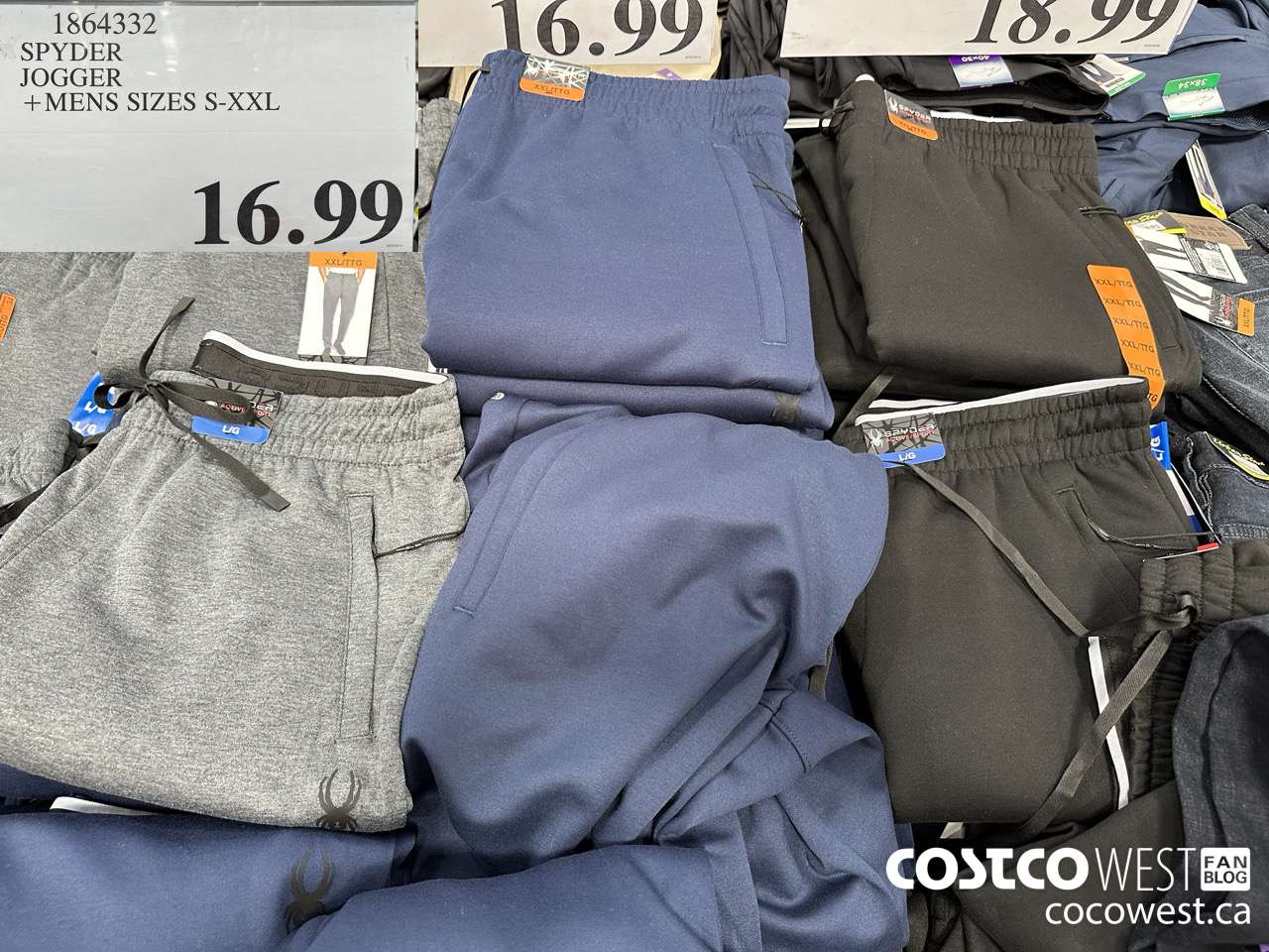 1864332 SPYDER JOGGER MENS SIZES S-XXL $16.99