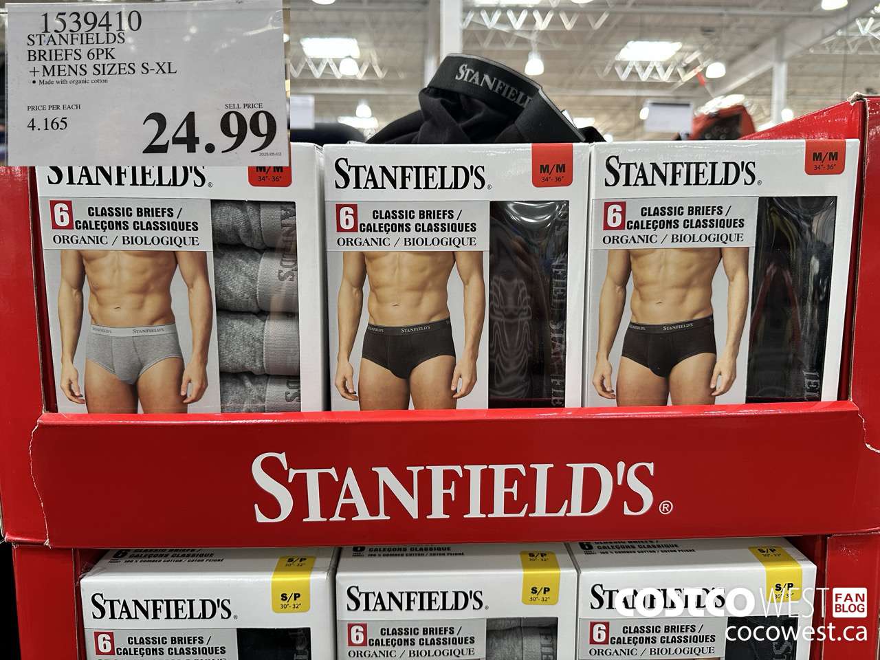 1539410 STANFIELDS BRIEFS 6PK MENS SIZES S-XL $24.99