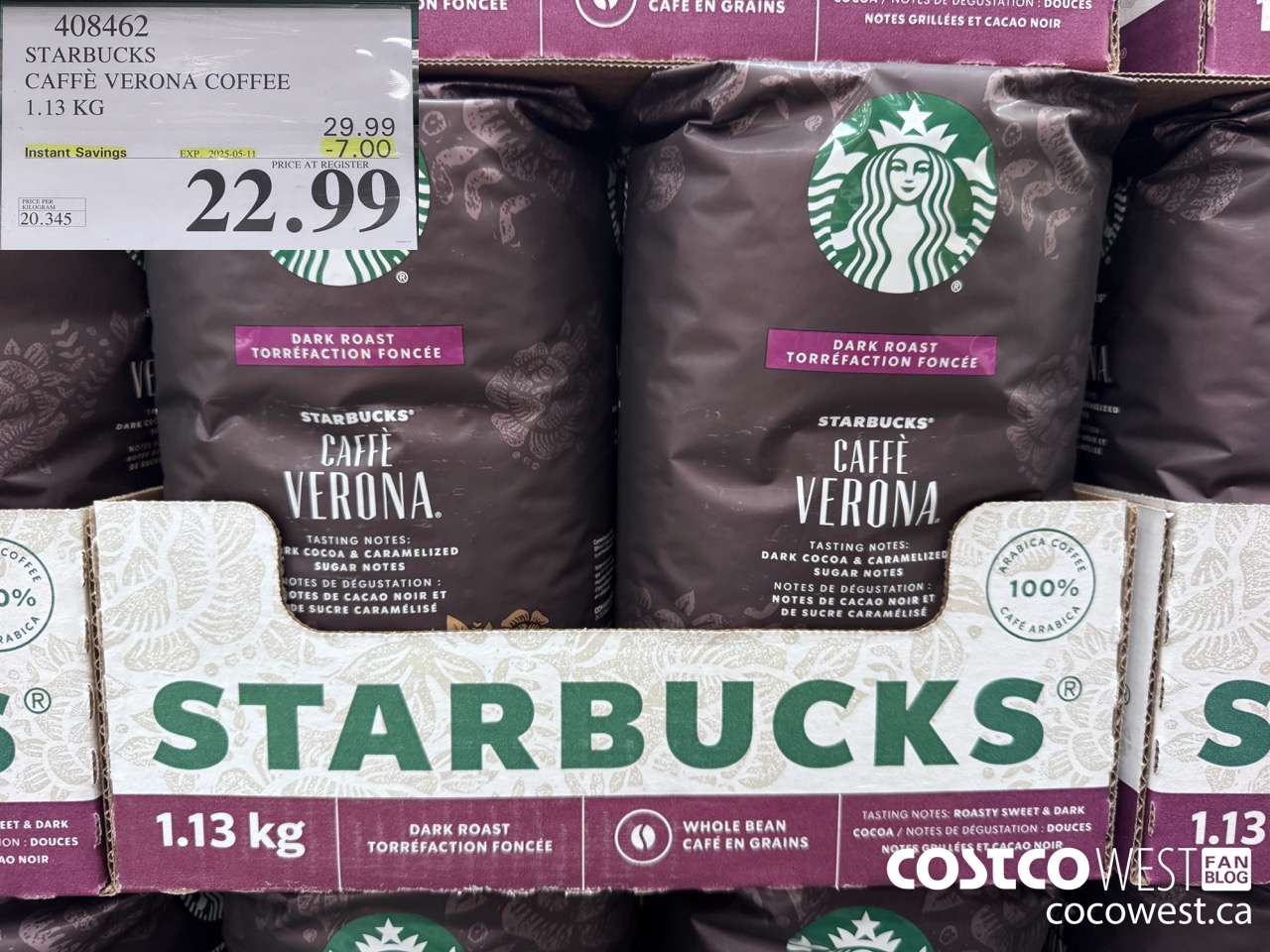 408462 STARBUCKS VERONA 1.13 KG ($7.00 INSTANT SAVINGS EXPIRES ON 2025-05-11) $22.99