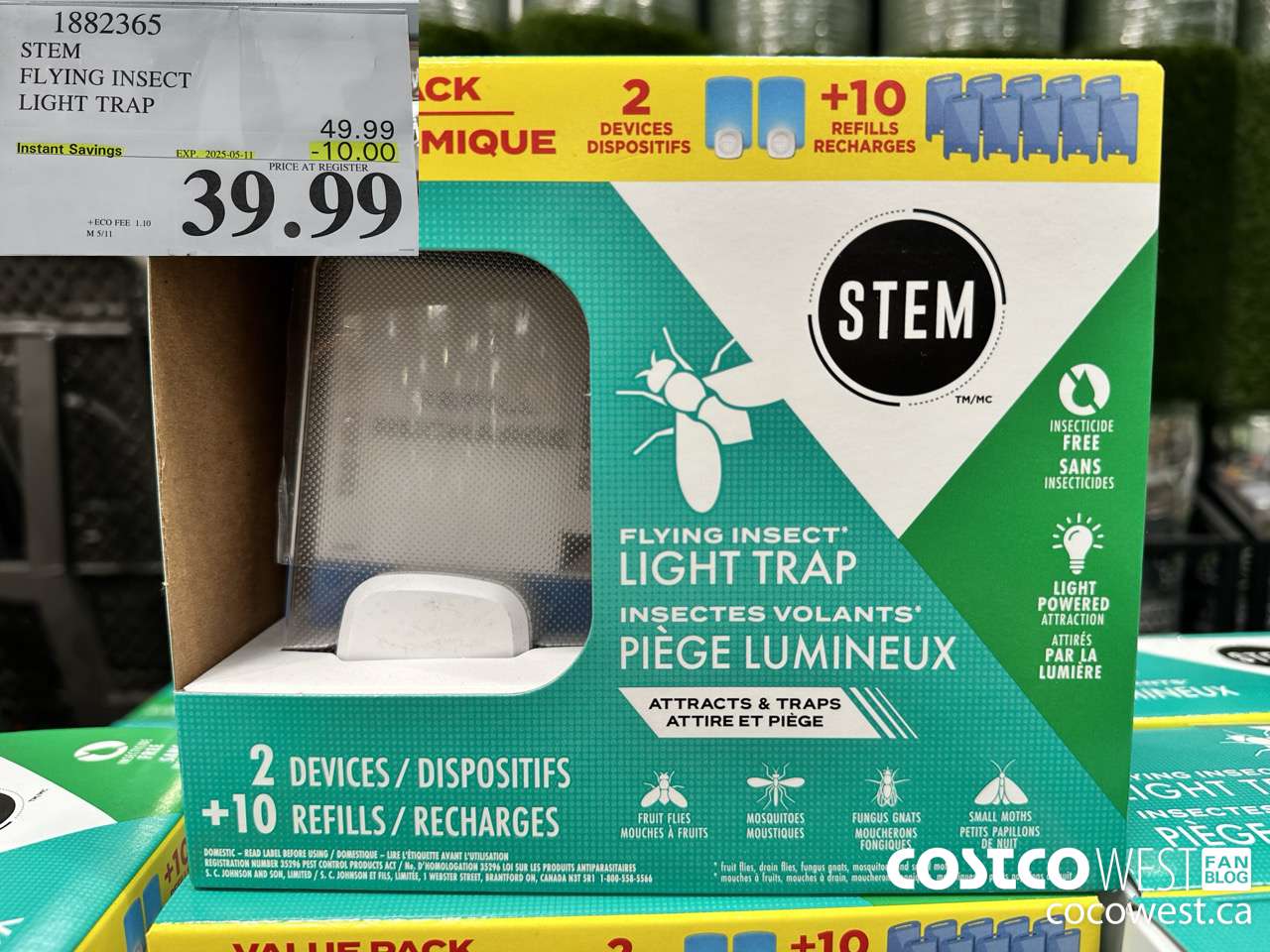 1882365 STEM FLYING INSECT LIGHT TRAP ($10.00 INSTANT SAVINGS EXPIRES ON 2025-05-11) $39.99
