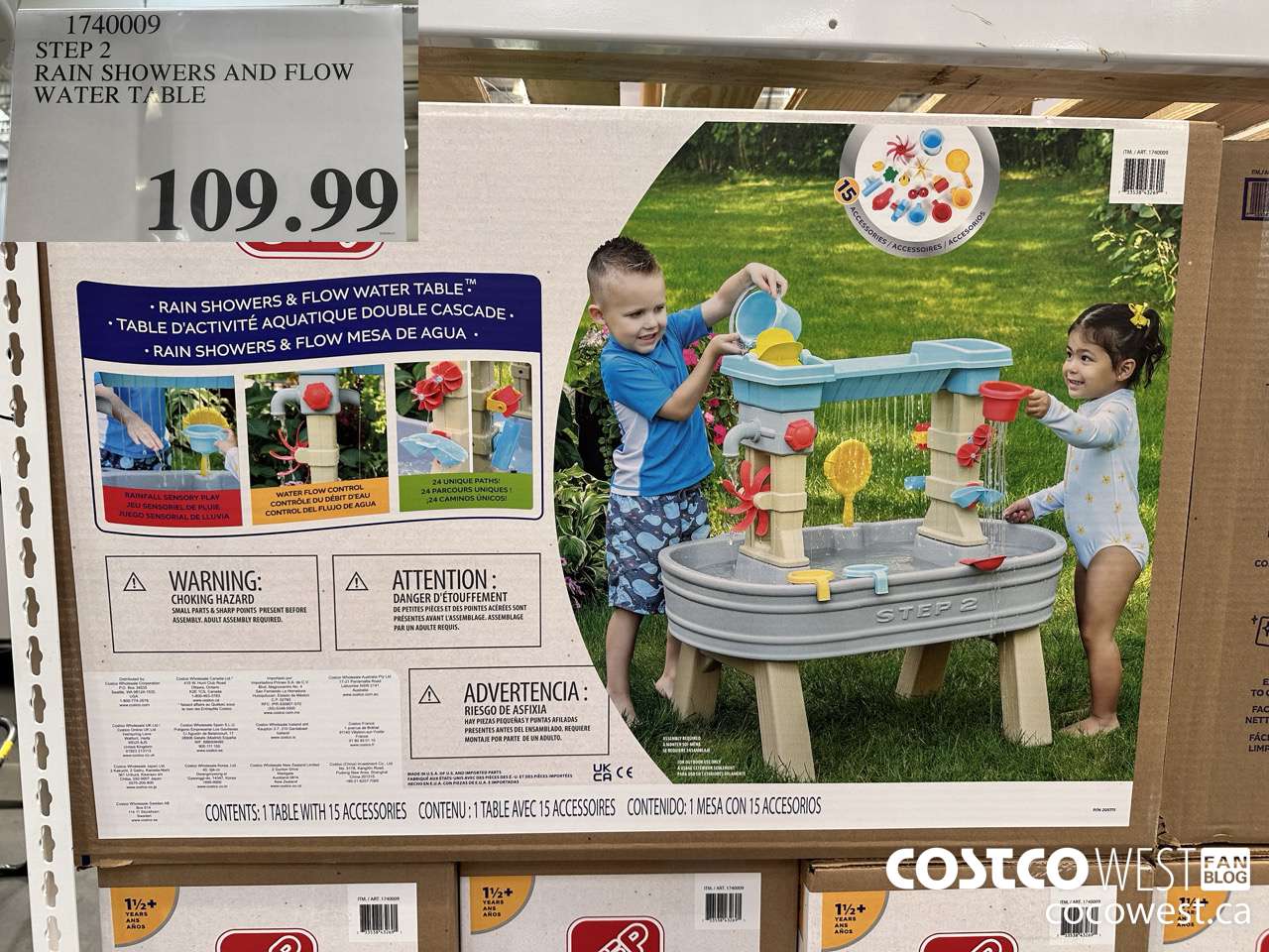 1740009 STEP 2 RAIN SHOWERS AND FLOW WATER TABLE $109.99