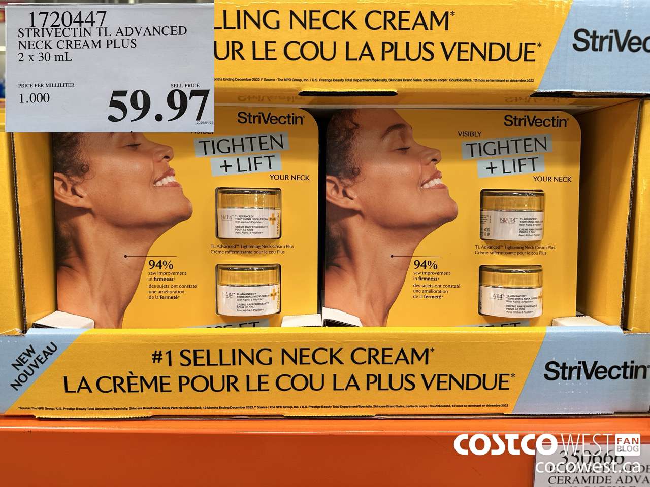 1720447 STIVECTIN TL ADVANCED NECK CREAM PLUS 2 X 30 ML $59.97