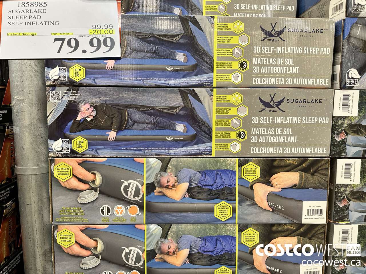 1858985 SUGARLAKE SLEEPING PAD SELF INFLATING ($20.00 INSTANT SAVINGS EXPIRES ON 2025-05-18) $79.99