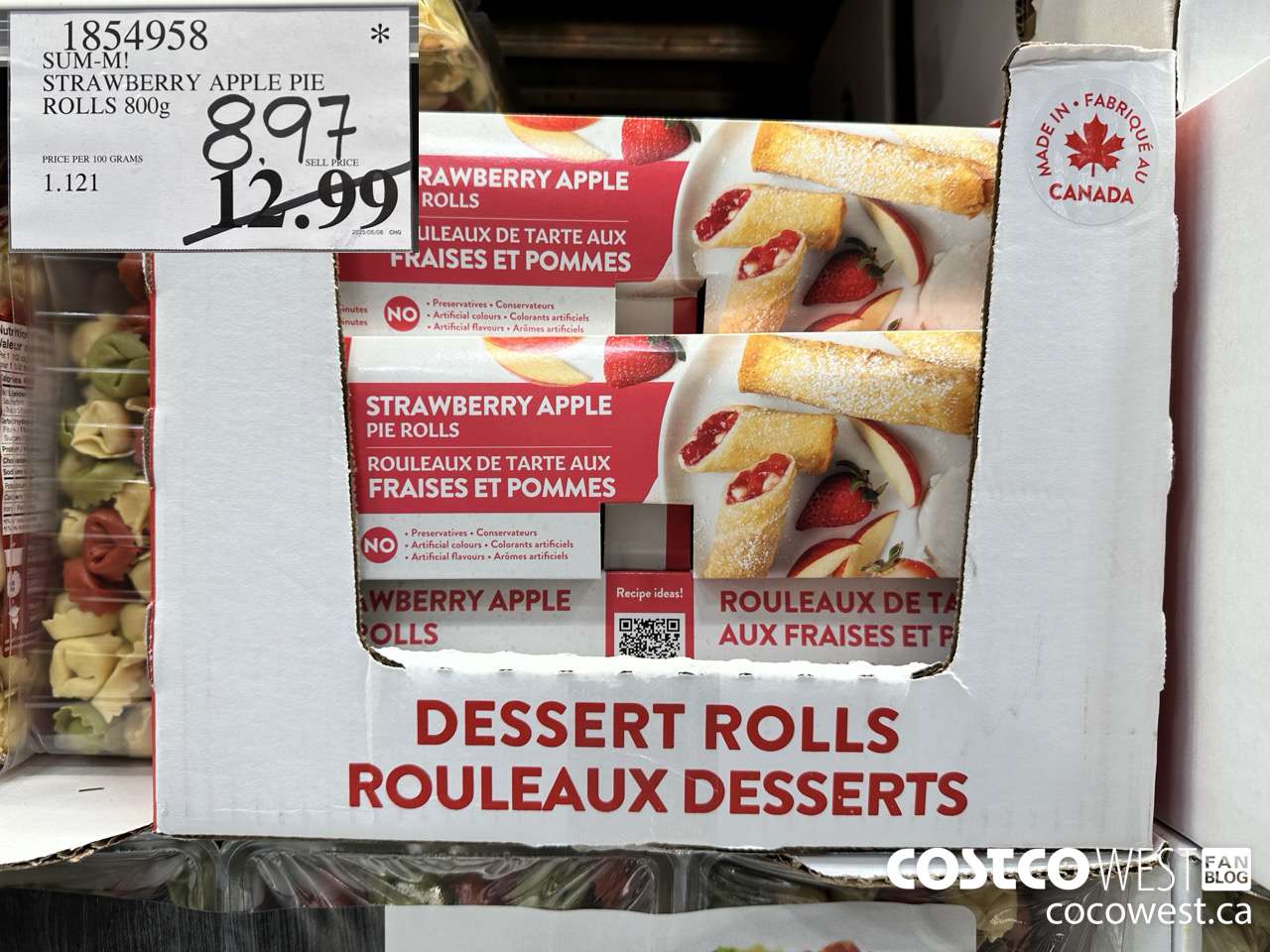 1854958 SUM-M! STRAWBERRY APPLE PIE ROLLS 800G $8.97