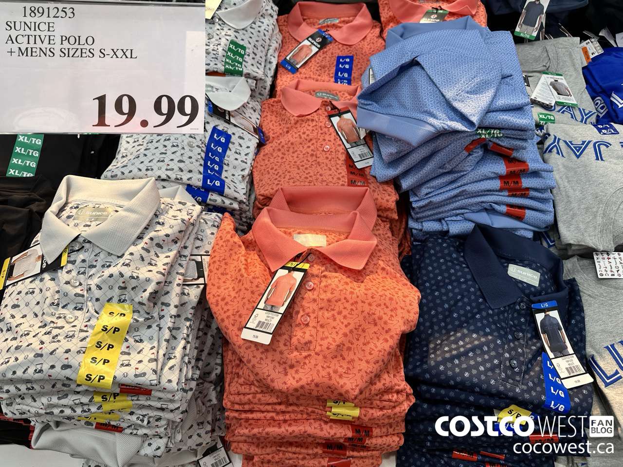 1891253 SUNICE ACTIVE POLO MENS SIZES S-XXL $19.99