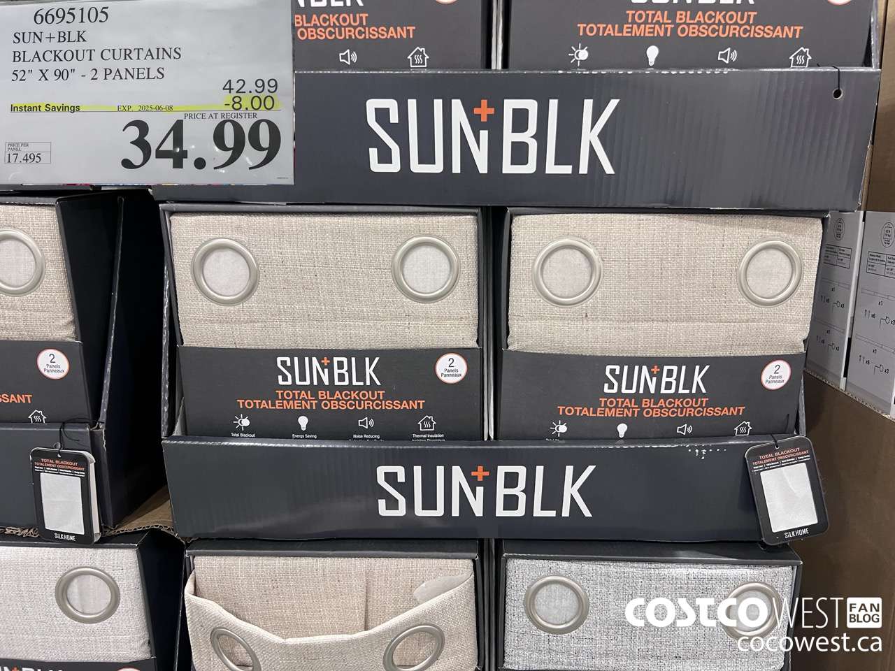 6695105 SUN + BLK BLACKOUT CURTAINS 52